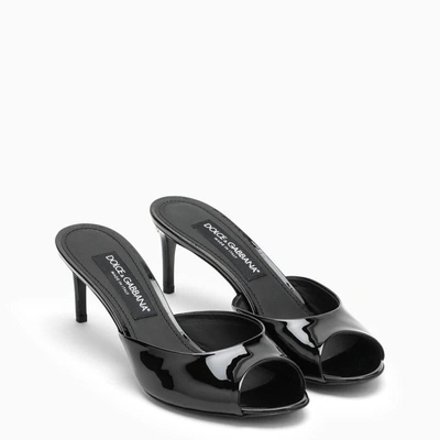 Shop Dolce & Gabbana Dolce&gabbana Patent Slingback In Black