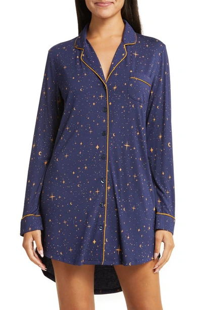 Shop Nordstrom Moonlight Eco Nightshirt In Navy Starry Night