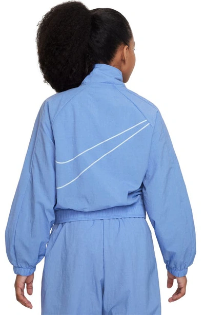 Shop Nike Kids' Sportswear Track Jacket In Polar/ Blue Tint
