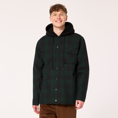 Shop Oakley Bear Cozy Hooded Jacket In Black,green