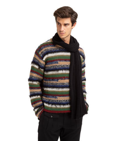 Pin1876 By Botto Giuseppe Cashmere Scarf In Black