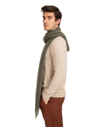 Pin1876 By Botto Giuseppe Cashmere Scarf In Green