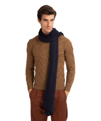 Pin1876 By Botto Giuseppe Cashmere Scarf In Blue