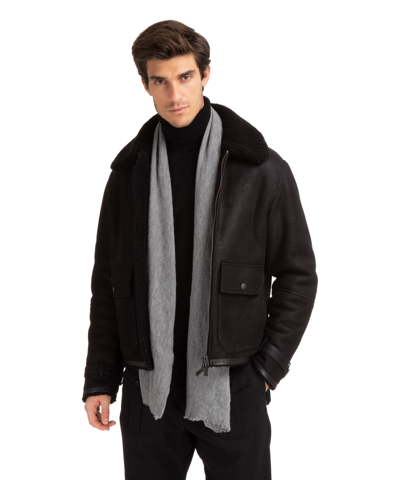 Pin1876 By Botto Giuseppe Cashmere Scarf In Grey