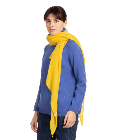 Shop Pin1876 By Botto Giuseppe Cashmere Scarf In Yellow