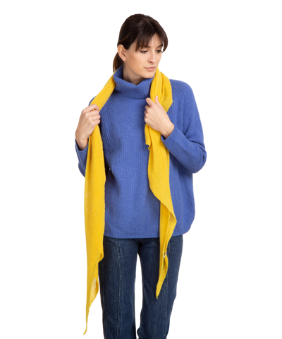 Pin1876 By Botto Giuseppe Cashmere Scarf In Yellow