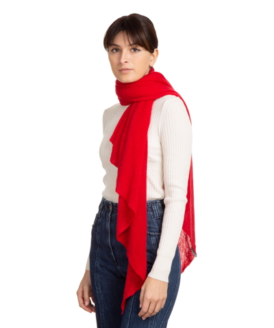 Pin1876 By Botto Giuseppe Cashmere Scarf In Red