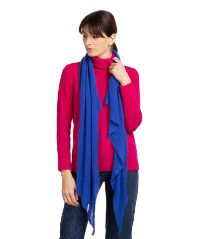 Pin1876 By Botto Giuseppe Cashmere Scarf In Blue