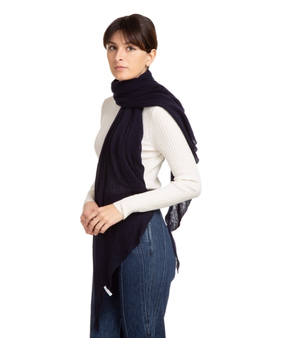 Pin1876 By Botto Giuseppe Cashmere Scarf In Blue