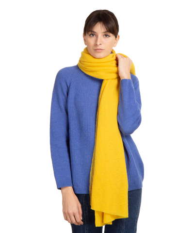 Pin1876 By Botto Giuseppe Cashmere Scarf In Yellow
