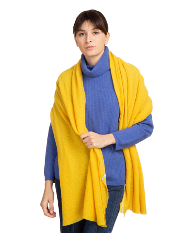 Pin1876 By Botto Giuseppe Cashmere Scarf In Yellow