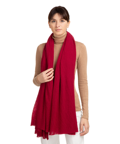 Pin1876 By Botto Giuseppe Cashmere Scarf In Red