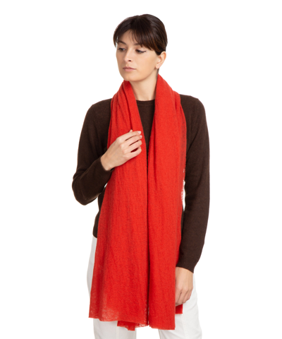 Pin1876 By Botto Giuseppe Cashmere Scarf In Orange