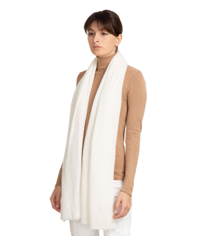 Pin1876 By Botto Giuseppe Cashmere Scarf In White