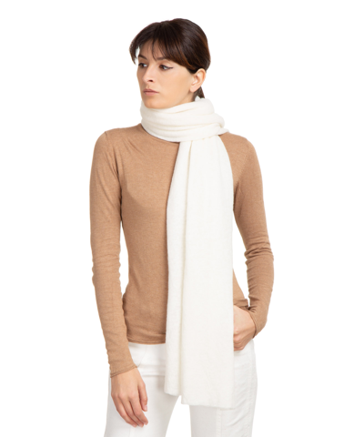 Pin1876 By Botto Giuseppe Cashmere Scarf In White