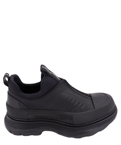 Shop Alexander Mcqueen Moto Tread Slick Sneakers In Black