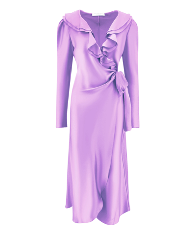 Shop Philosophy Di Lorenzo Serafini Midi Dress In Violet