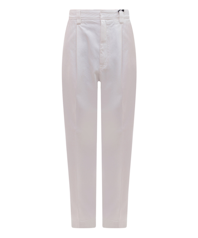 Shop Zegna Trousers In White