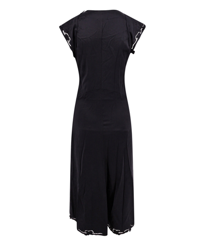 Shop Isabel Marant Jordina Midi Dress In Black