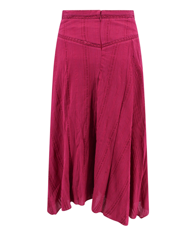 Shop Isabel Marant Étoile Aline Midi Skirt In Pink