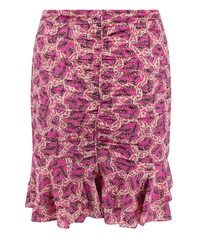 Shop Isabel Marant Milendi Mini Skirt In Pink