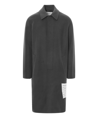 Shop Amaranto Coat In Grey