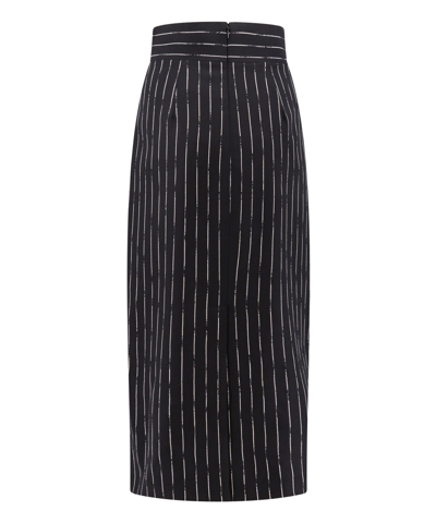 Shop Alexander Mcqueen Midi Skirt In Black