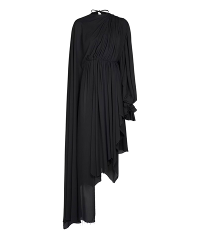 Shop Balenciaga Midi Dress In Black