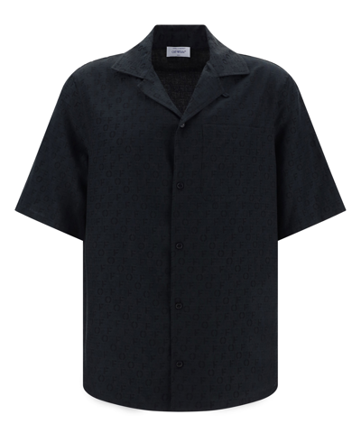 Shop Off-white Short Sleeve Shirt In Black