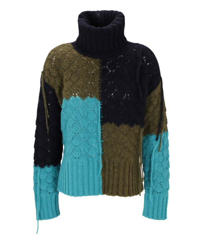 Shop Alanui Roll-neck Sweater In Multicolor