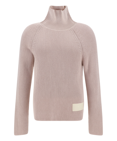 Shop Ami Alexandre Mattiussi Roll-neck Sweater In Pink