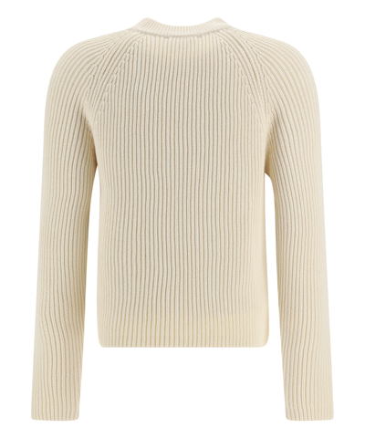 Shop Ami Alexandre Mattiussi Label Sweater In White