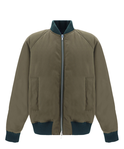 Shop Burberry Bomber Jacket In Green