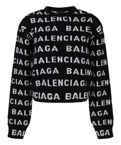 Shop Balenciaga Sweater In Black