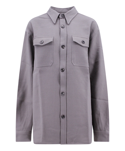 Shop Ami Alexandre Mattiussi Shirt In Grey