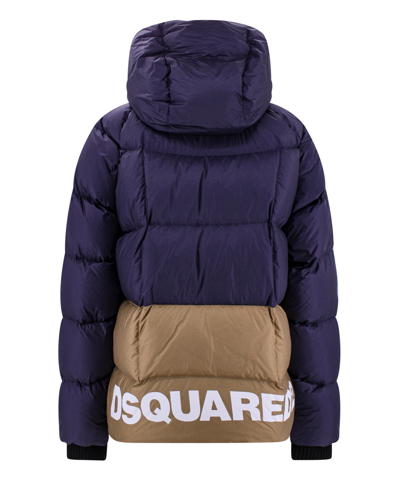 Shop Dsquared2 Puff Kaban Down Jacket In Blue