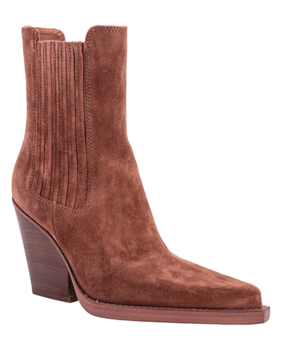 Shop Paris Texas Angora Heeled Boots In Brown