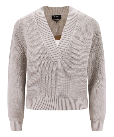 Shop Apc Harmony Sweater In Beige