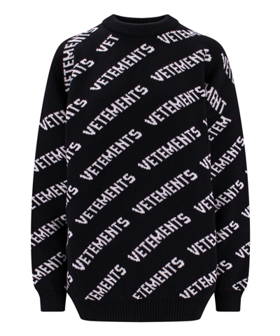 Shop Vetements Sweater In Black