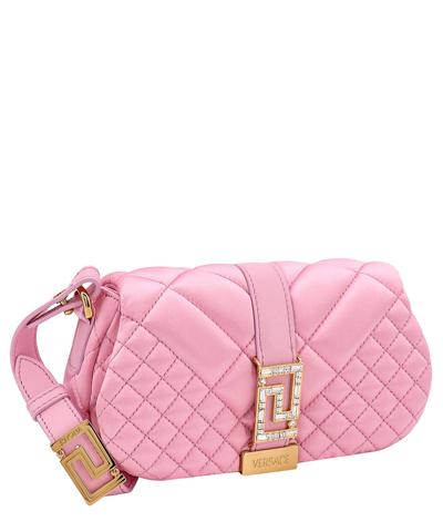 Shop Versace Greca Goddess Crossbody Bag In Pink