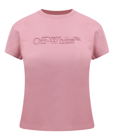 Shop Off-white T-shirt In Pink