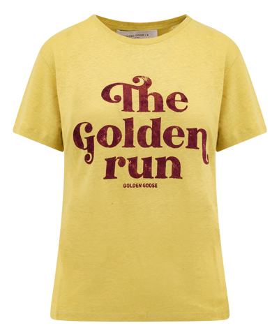 Shop Golden Goose T-shirt In Yellow