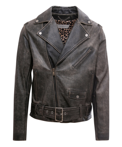 Shop Golden Goose Leather Jackets In Black