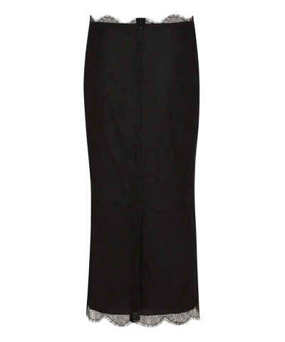 Shop Dolce & Gabbana Midi Skirt In Black
