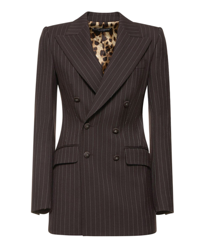 Shop Dolce & Gabbana Blazer In Brown