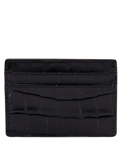 Shop Versace Credit Card Holder In Black