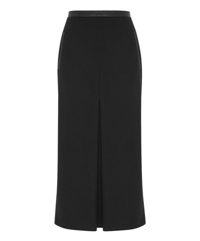 Shop Saint Laurent Maxi Skirt In Black