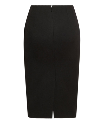 Shop Versace Midi Skirt In Black