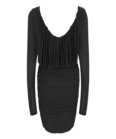 Shop Saint Laurent Midi Dress In Black
