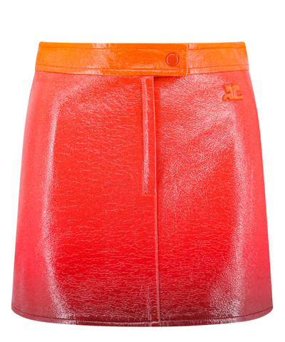 Shop Courrèges Mini Skirt In Multicolor